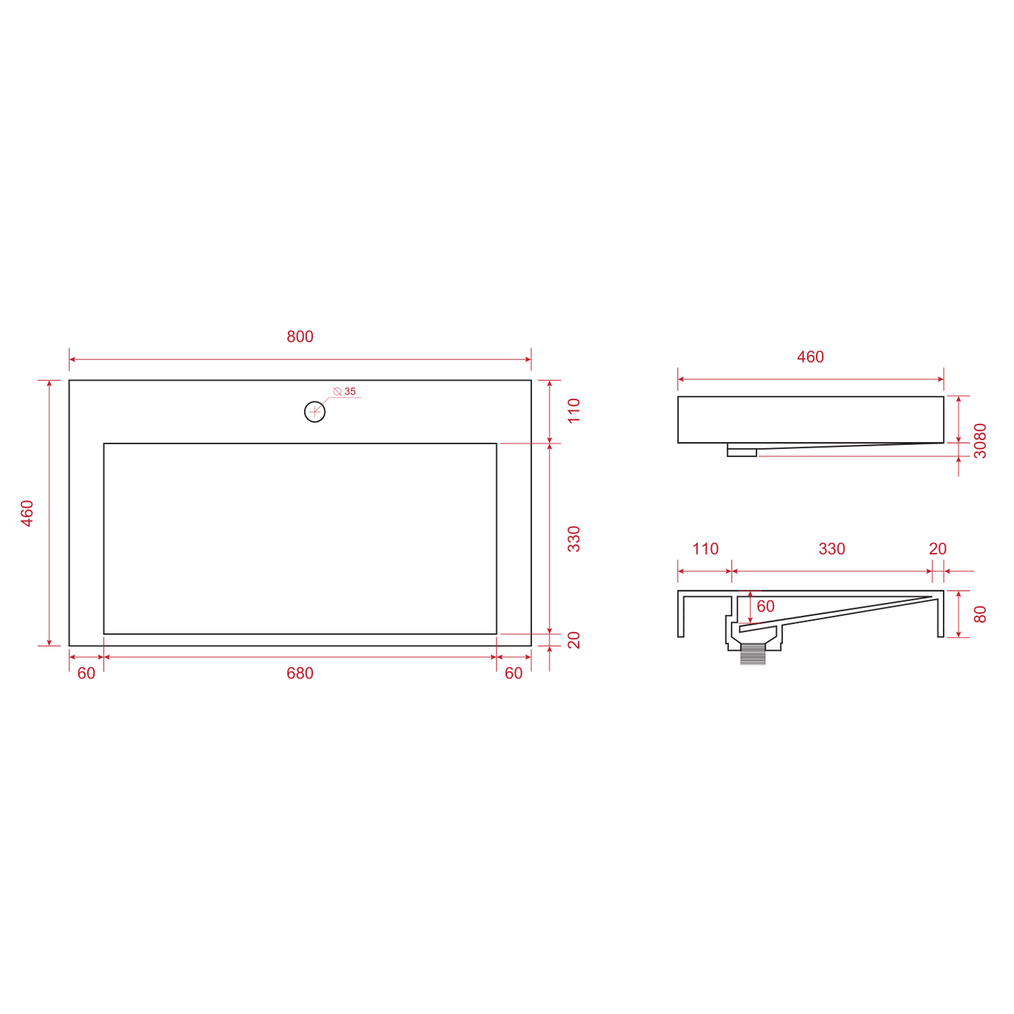 AZURO Licht Eiken - Wastafel Wit - Met Kolomkast - 80cm - lomazoo.com