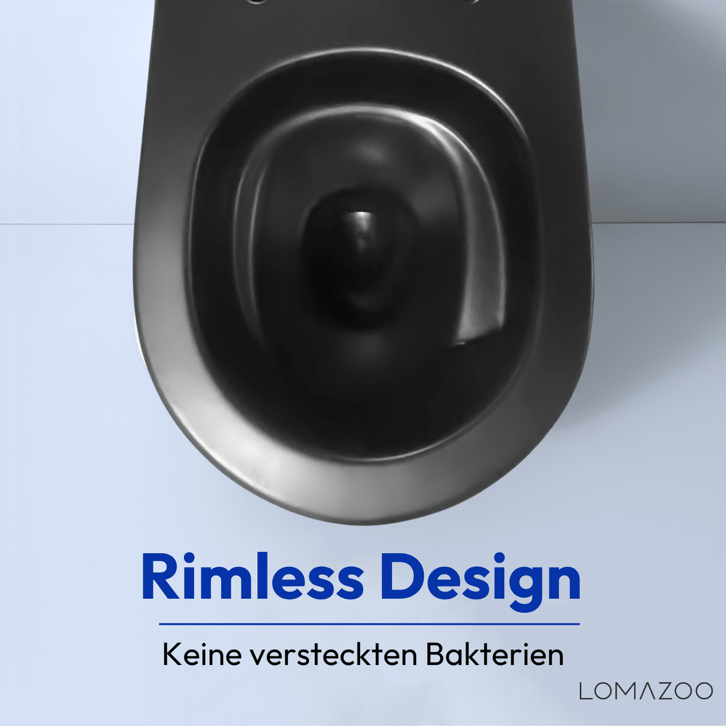 LINEA Hangend Toilet - Zwart - Rond - lomazoo.com