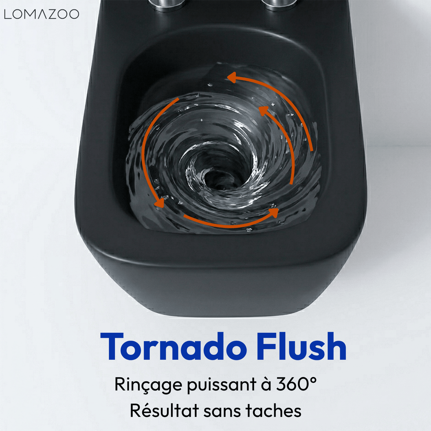 Hangtoilet met Inbouwreservoir - Vierkant Zwart - Drukplaat Rond Chroom - Linea - lomazoo.com