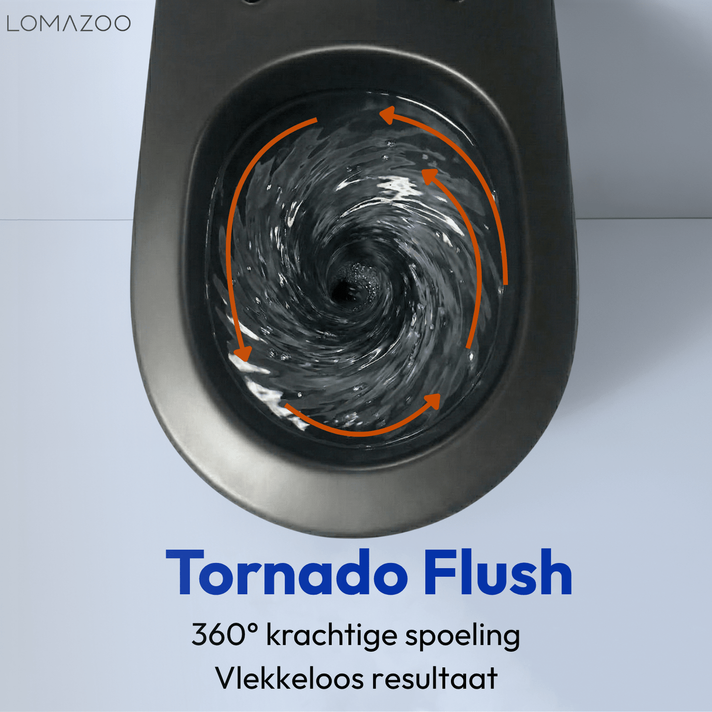 Hangtoilet met Inbouwreservoir - Rond Zwart - Drukplaat Vierkant Chroom - Linea - lomazoo.com