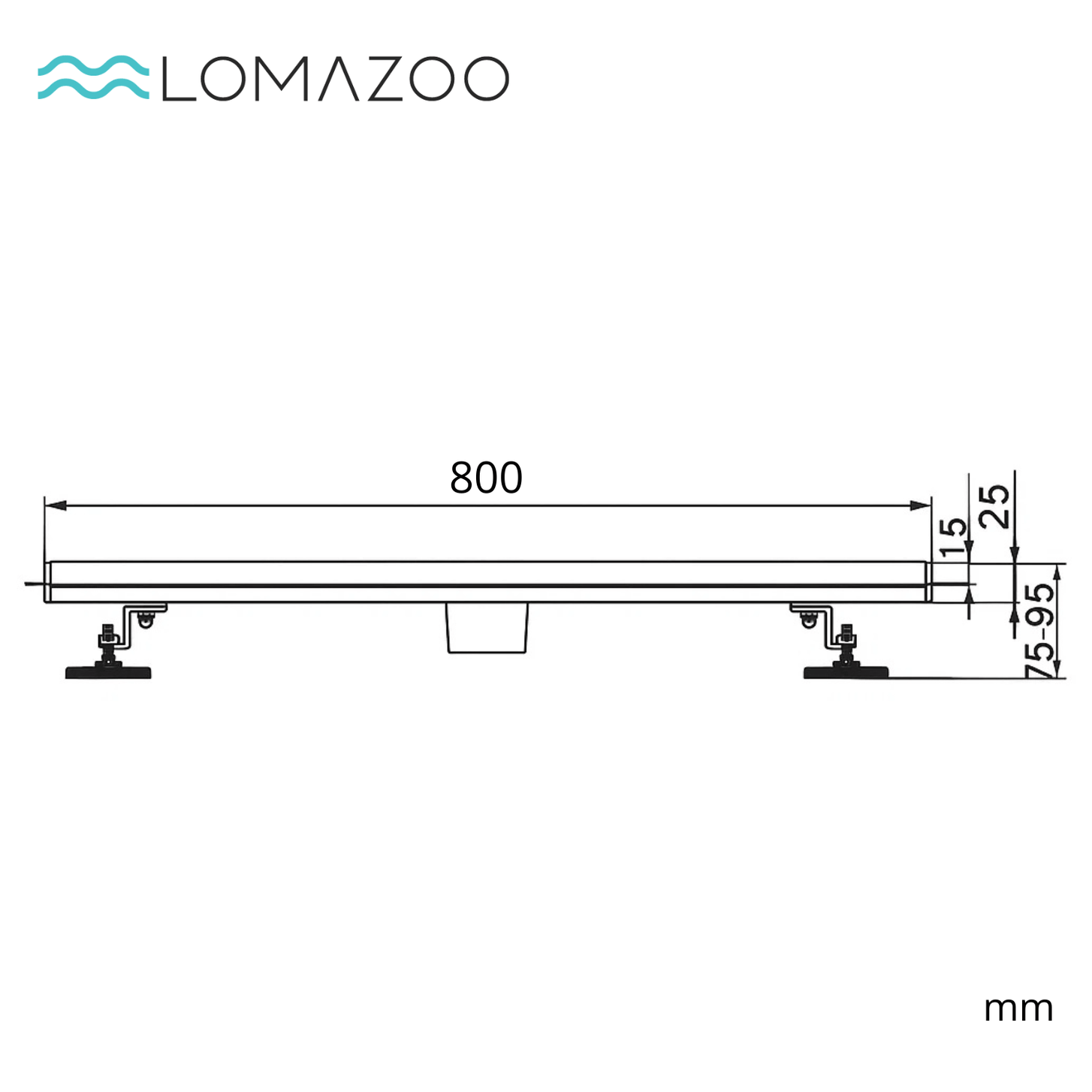 Douchegoot Nilo 80 cm - Goud - lomazoo.com