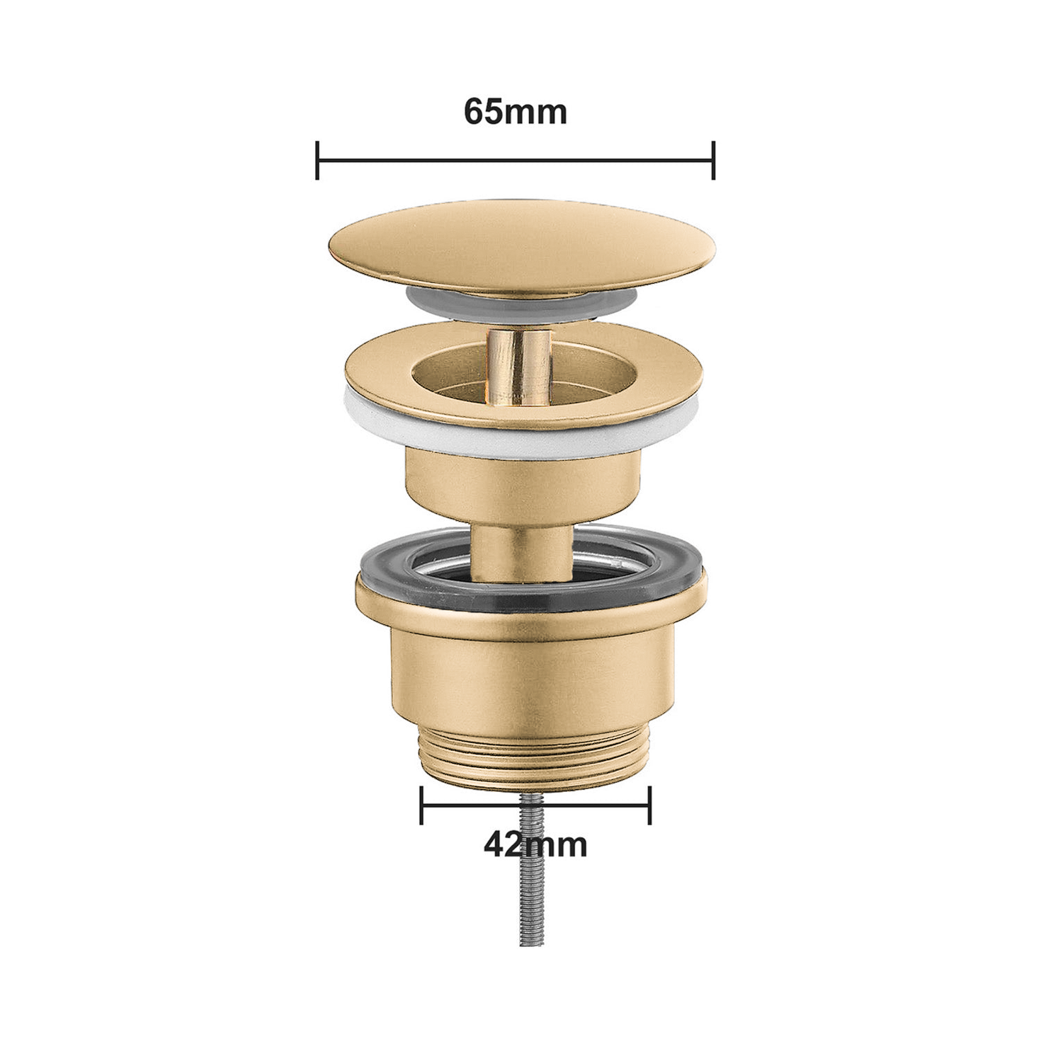Waschbecken-Ablaufventil Clickwaste 42 mm – Gold